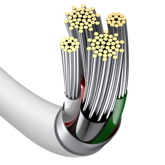 Kabel USB do Lightning Baseus Superior Series, 2.4A, 0.25m - biały