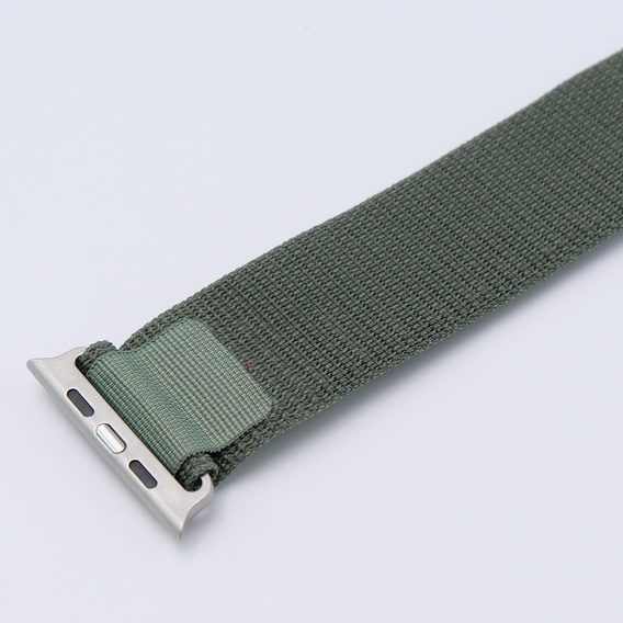 Pasek Nylonowy do Apple Watch 1/2/3/4/5/6/7/8/9/10/11/SE Ultra 1/2/3 42/44/45/46/49mm, Zielony