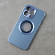 Etui do iPhone 13 Pro, Dual Glass, do Magsafe, niebieskie