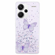 Etui do Xiaomi Redmi Note 13 Pro+, Glitter Butterfly, fioletowe