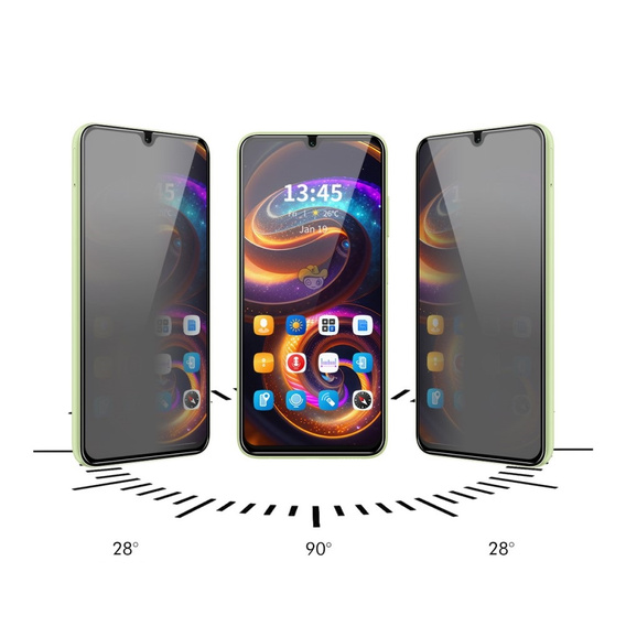 ENKAY Szkło Hartowane do Samsung Galaxy A16 / A16 5G, Anti-Spy, szare