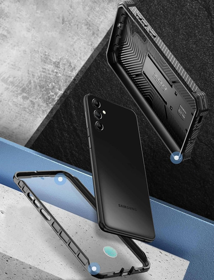 Pancerne Etui Supcase i-Blason Armorbox SP do Galaxy S24 FE, z klipsem i podstawką, czarne