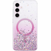 Etui do Samsung Galaxy S24+ Plus, Glittery, do MagSafe, różowe