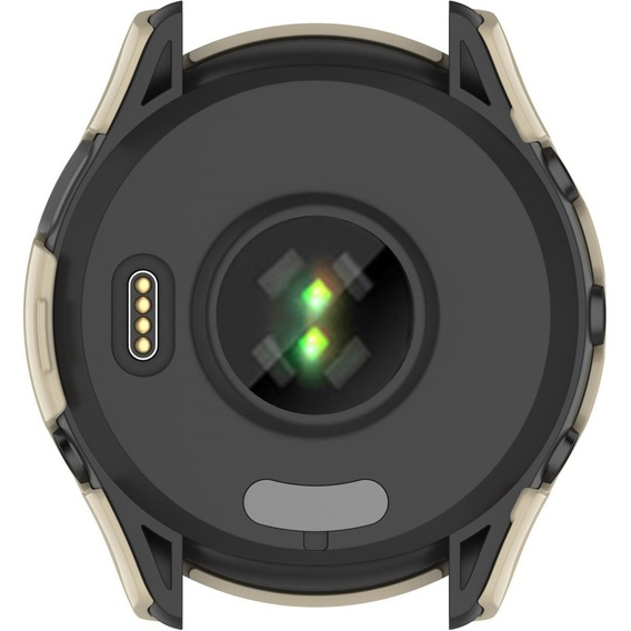 2w1 Etui + Szkło Hartowane do Garmin Forerunner 265S, Beżowe