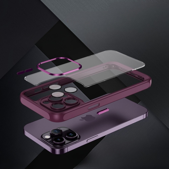 Etui do iPhone 15 Pro Max, ERBORD Impact Guard, bordowe