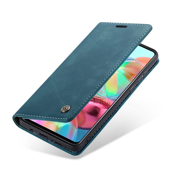 Etui CASEME do Samsung Galaxy A71, Leather Wallet Case, zielone