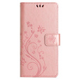 Etui z klapką do Xiaomi Redmi Note 13 Pro+, Butterfly, różowe rose gold
