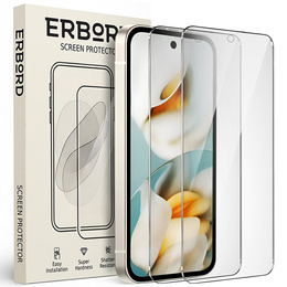 2x Szkło Hartowane do Google Pixel 9A, ERBORD 9H Hard Glass, szybka