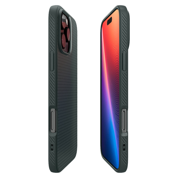 Etui Spigen do iPhone 16 Pro, Liquid Air, zielone + Szkło hartowane