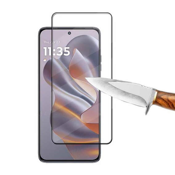 Szkło Hartowane 3D do Motorola Edge 50 Neo / Motorola ThinkPhone 25, czarna ramka