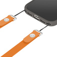 Smycz na telefon kompatybilna z etui do iPhone 17, odpinana magnetyczna klamra, pasek na szyję – pomarańczowa