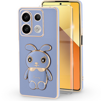 Etui do Xiaomi Redmi Note 13 5G, Rabbit, niebieskie + Szkło Hartowane 9H