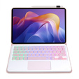 Etui z klawiaturą Bluetooth i touchpadem do Xiaomi Redmi Pad 2 – różowe