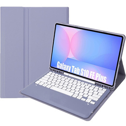 Etui z Klawiaturą Bluetooth do Samsung Galaxy Tab S10 FE+ X620 / X626B - fioletowe