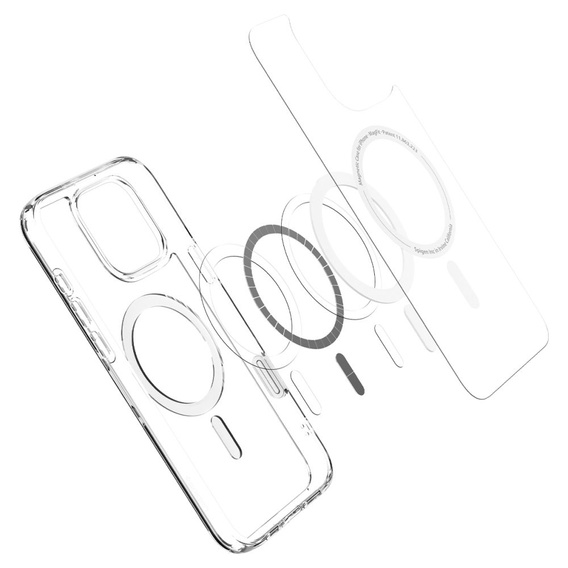 Etui z MagSafe Spigen do iPhone 16 Pro Max, Ultra Hybrid "T", Przezroczyste