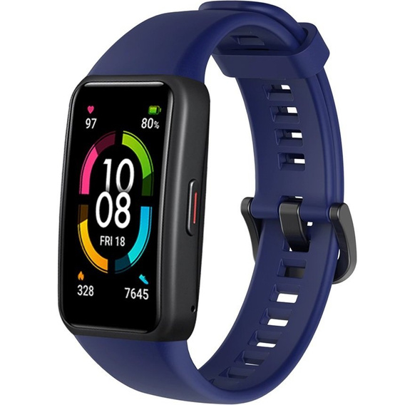 Pasek Silikonowy do Huawei Band 6 / Honor Band 6, Granatowy