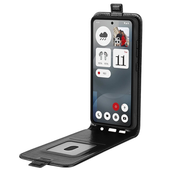 Etui z klapką do Nothing Phone 3a, Flip, czarne