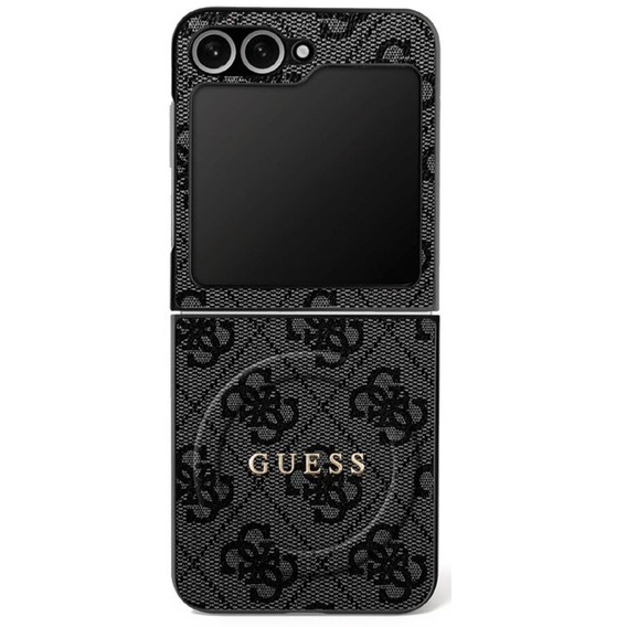 Etui GUESS do Samsung Galaxy Z Flip7, 4G Ring Classic Logo, czarne
