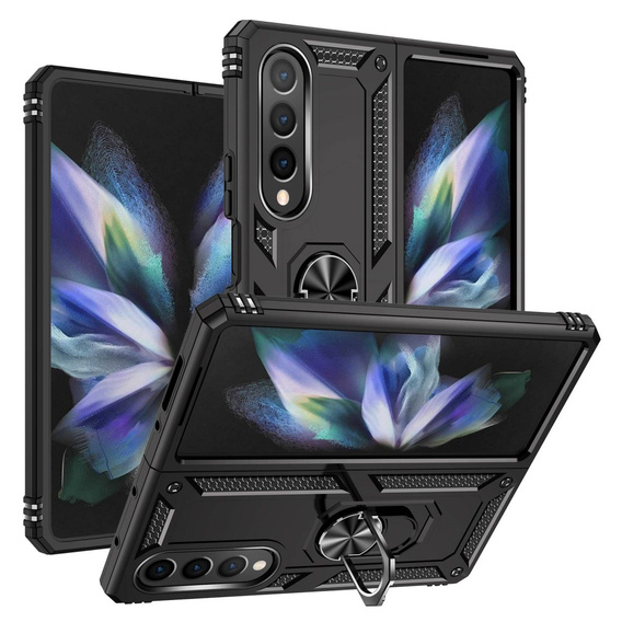 Etui pancerne do Samsung Galaxy Z Fold 4 5G, Nox Case Ring, czarne