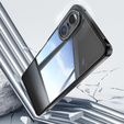 Etui do Sony Xperia 10 VI, Fusion Hybrid, z ochroną aparatu, przezroczyste / czarne