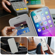 Etui z klapką do iPhone 17, RFID Wallet MagSafe z ochroną aparatu, tytanowe szare