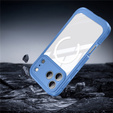 Etui do iPhone 17 Pro Max, Shockproof, ze szkłem, do MagSafe, niebieskie