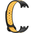 Pasek Silikonowy do Xiaomi Smart Band 10 / 9 / 8, Czarny / Żółty