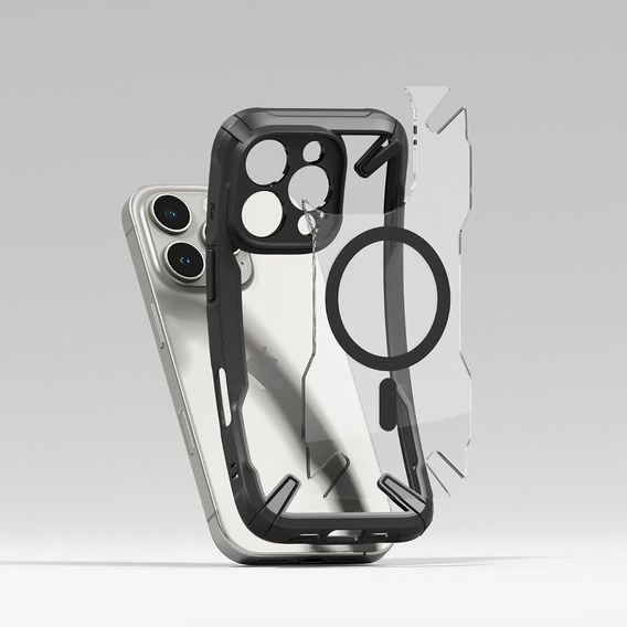 Etui Ringke do iPhone 16 Pro, Fusion X MagSafe, Przezroczyste / Czarne