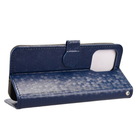 Etui z klapką do Oppo A6 Pro 5G, Wallet Rhombus, niebieskie