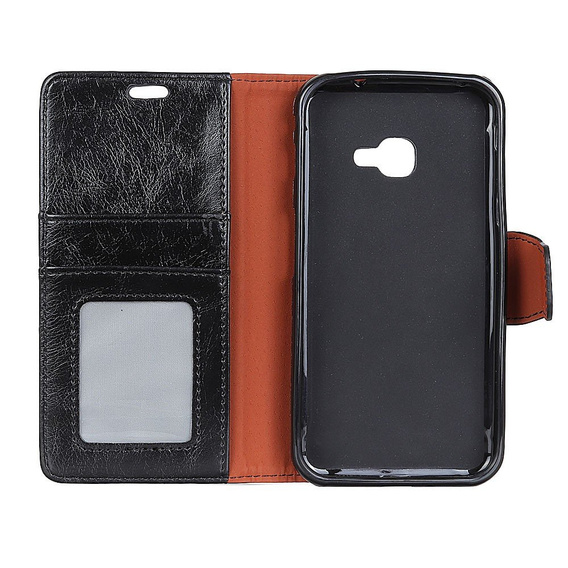 Skórzane Etui Wallet do Samsung Galaxy Xcover 4/4S - black