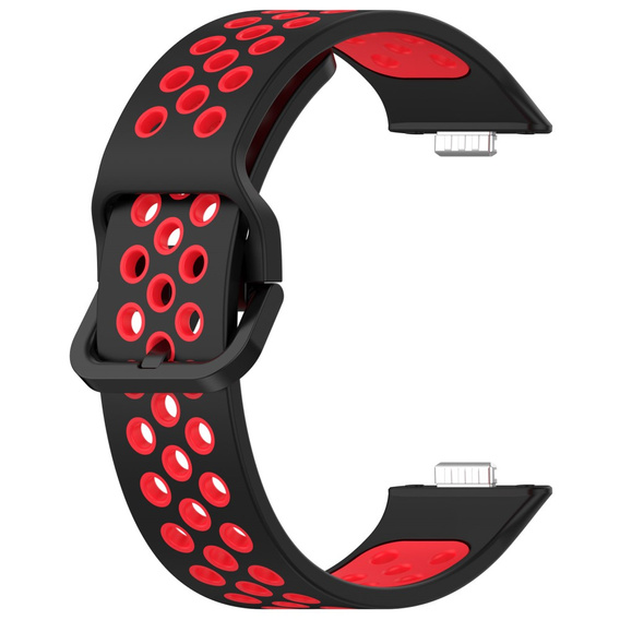 Pasek Silikonowy do Huawei Watch Fit 4 / 4 Pro / 3, Czarny / Czerwony