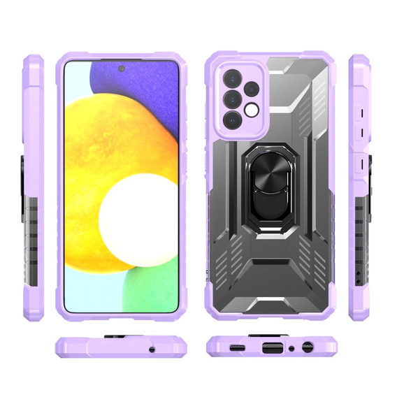 Etui Clear Matte KickStand do Samsung Galaxy A52 / A52s, Purple