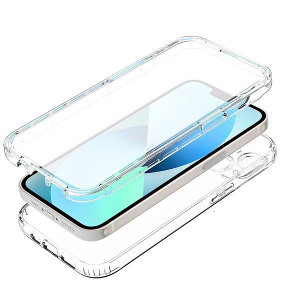 Etui do iPhone 14 Plus, Shockproof, z folią, przezroczyste