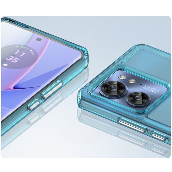 Etui do Motorola Edge 40, Fusion Hybrid, niebieskie