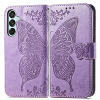 Etui z klapką do Samsung Galaxy M15 5G, Butterfly, fioletowe