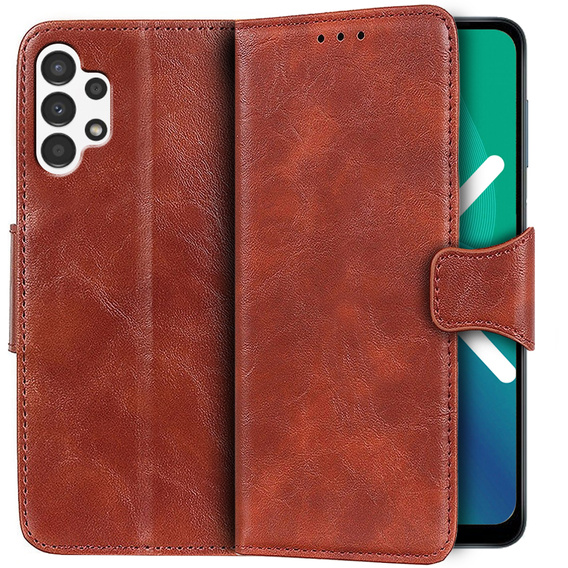 Skórzane Etui Wallet do Samsung Galaxy A13 4G, Brown