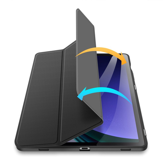 Etui do Samsung Galaxy Tab S10 Lite / S10 FE / S9 FE, Dux Ducis TOBY, czarne