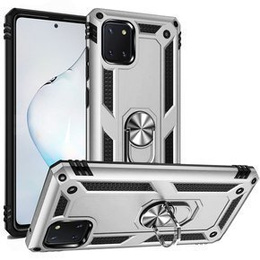 Etui pancerne do Samsung Galaxy Note 10 Lite, Nox Case Ring, srebrne