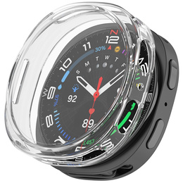 2w1 Etui z Osłoną na Ekran do Samsung Galaxy Watch 8 40mm, Przezroczyste