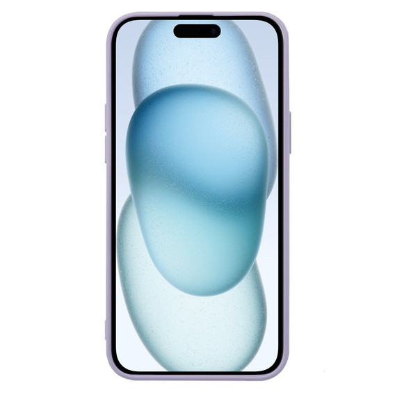 Etui do iPhone 15, Silicone Lite, fioletowe