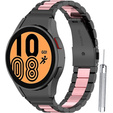 Pasek Bransoleta do Samsung Galaxy Watch 4/5/6 40/42/43/44/45/46/47mm, Czarna / Różowa