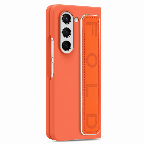 Etui do Samsung Galaxy Z Fold6 5G, z rączką, pomarańczowe
