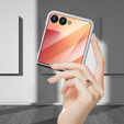 Etui do Samsung Galaxy Z Flip7, z błyszczącym wykończeniem - srebrne