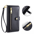 Etui z klapką do Realme 14 Pro+ 5G, Wallet Zipper Pocket, czarne
