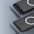 Etui z ochroną aparatu do Samsung Galaxy S23 Ultra, CamShield MagSafe, przezroczyste / czarne
