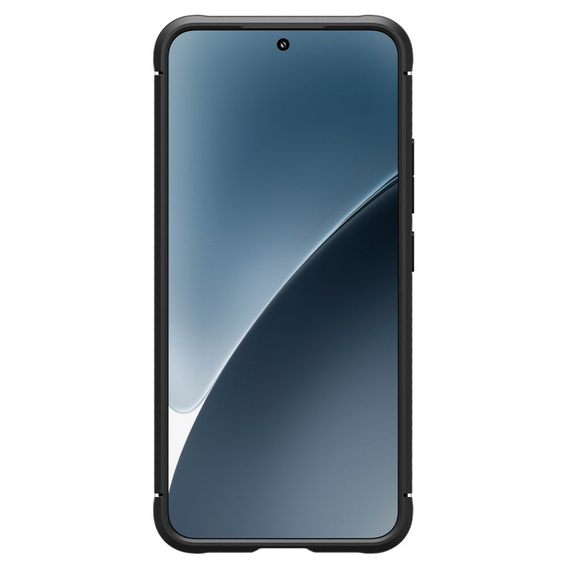 Etui Spigen do Xiaomi 15, Rugged Armor, czarne + Szkło Hartowane 9H