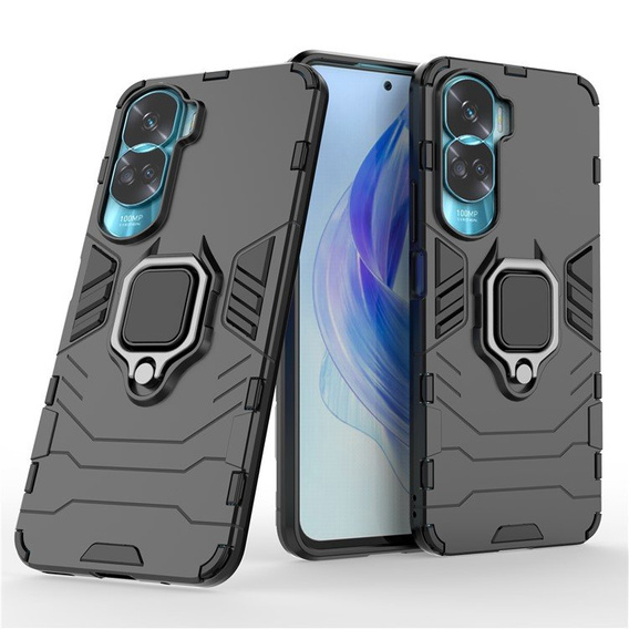 Etui do Honor 90 Lite 5G / X50i 5G, Kickstand Ring, czarne