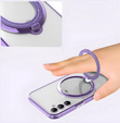 Etui Magnetyczne do Samsung Galaxy A56 5G, do MagSafe, fioletowe + Szkło 9H