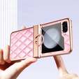 Etui do Samsung Galaxy Z Flip5 5G, Rhombus Grid, różowe