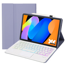 Etui z klawiaturą Bluetooth do Lenovo Tab K11 Gen 2, fioletowe